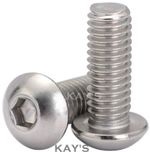 M3 M4 M5 M6 M8 BUTTON HEAD SCREWS ALLEN KEY SOCKET DOME BOLTS A2 STAINLESS STEEL