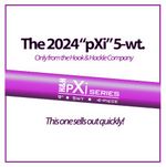 Hook & Hackle 9', 5-wt, 4-pc PINK fly rod blank, Silkscreened pXi label on blan