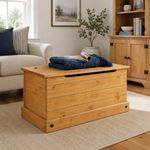 Corona Storage Ottoman Single Bedding Box Trunk Toy Chest Traditional Mexican