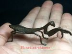 2.8 Inch Chinese Bronze Carving mantis Statue Pendant Decoration Gift Collection