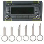 6Pcs Car Radio Removal Key Pin Tool Stereo Head Unit Repair Disassembly Tool Set