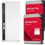 QNAP TS-233 2-Bay NAS + NAS HDD Bundle – 8TB to 40TB | IronWolf WD Red N300