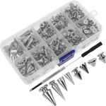 Punk Spikes and Studs Kit DIY Punk Rivet Clothing Studs Cone Spikes Kits