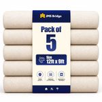 5 X Dust Sheets For Painting & Decorating 100% Cotton Dust Sheets Large (12x9ft)