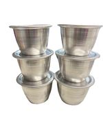 12 PACKS Moi Moi Reusable Aluminium Pot Cup Bowl Set with Lids Kitchen Cookware