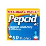 Pepcid AC Max Strength Tablets, 20mg Famotidine, 50 ct