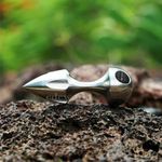 TC4 Titanium Alloy Waterproof Box keychain Necklace Pendant Outdoor EDC Tool