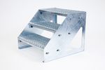 Freestanding Steel Access Steps 2, 3, 4 Treads Modular Outdoor Metal Staircase