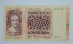 1993 Norway Norges Bank - 100 Norwegian Kroner Banknote Serial No. 6373823177