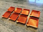 Set Of 8 Stackable Board Game Token Trays With Spout . Red Gold Two Tone