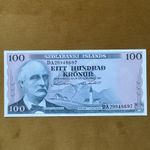- Sedlabanki Islands, 100 Kronur, 1961, P-44 ,UNC crisp bright note 