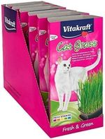 VITAKRAFT CAT GRASS SEED KIT WHEATGRASS GROW INDOOR TREAT IN TRAY 120G PACK OF 6