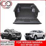 FOR NISSAN NAVARA D23 NP300 DOUBLE CAB 2015+ REAR PICKUP TRUCK BED LINER MAT