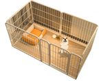 Foldable Metal Exercise Playpen for Dogs,Indoor Pet Pen Puppy Pen Dog Fence UK