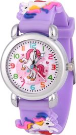 Girls 3D Unicorn Watch Silicone Watch Toddler Wrist For Child 4 Colours