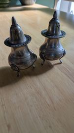 Antique Vintage Salt And Pepper Shaker Set Silver Plated
