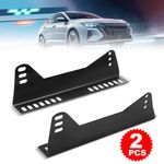 Black Bucket Seat Side Mounts Brackets OMP Sparco Cobra Race Rally FIA MSA Pair
