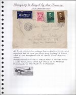 SAVOYSTAMPS HUNGARY 1939 Cover from HUNGARY to SAO PAULO by AIRFRANCE