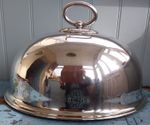 Large Silver Plate Food Cloche / Cover / Dome. 16ins.  Maple & Co. London. VGC.