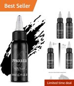 -Friendly 1oz Black Tattoo Ink - Long-Lasting & Sterilized for Safety