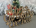 Personalised Wooden Christmas Eve Box Toppers - MDF Craft Plaque Xmas - Kids