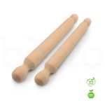 40/46cm Natural Beech Wooden Rolling Pin Wood with Profiled Palm Supporting Edge