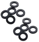 PLS Butane Regulator Washers x 10 Pcs Black Screw On Regulators Pigtails - RWB28