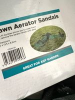 Shoe Aerators Spiked Strap-On Lawn Aerator Sandals Buckles Green/Black OP630-GR
