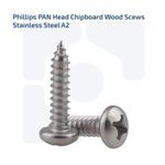 M6 X 25MM PHILLIPS DRIVE PAN HEAD CHIPBOARD WOOD SCREWS A2 STAINLESS STEEL