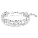Mesmera bracelet Mixed cuts, White, Rhodium plated 5669927, Holiday Gifts