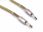 1/4" JACK to JACK CABLE Fabric Braid Guitar Lead TS mono retro keyboard vintage