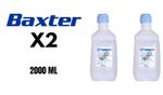 Baxter Sterile 0.9% Sodium Chloride Saline for Irrigation, 1000ml x2 Bottles