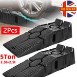 2pcs Heavy Duty 5 Ton 2.5+2.5 Ton Plastic Car Ramp Lifting Ramps 33cm Extra Wide