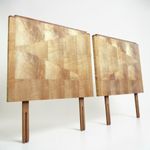 ART DECO 1930s Walnut Veneer Pair 3ft Single BED HEADBOARDS