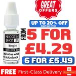 Nicotine Shots10ml Nic Shots 88 Vape E Liquid Vape Juice  18mg 15mg 100 VG 70 VG