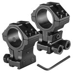 2Pieces 11mm Dovetail Riser Base Adjustable Center Height Rifle Scope Mount Ring