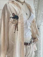Authentic Vintage Pocahontas 90’s Embroidered Women’s Button Down Shirt Medium