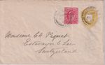 GB 1907 superb EVII uprated stamped to order postal stationery env 1½d yellow +1