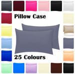 2x 4x Pillow Cases Egyptian Cotton, T-180, T-200, T-250, Poly Cotton, MicroFiber