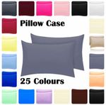 2x 4x Pillow Cases Egyptian Cotton, T-180, T-200, T-250, Poly Cotton, MicroFiber