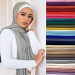 JERSEY SCARF Shawl Wrap Hijab Stretchy Big Large Plain Maxi Many Colour Eid Gift
