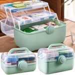 Large Medicine Storage Box Empty First Aid Kit Organiser Case Home Travel Lock