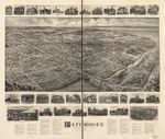 A4 Reprint of American Cities Towns States Map Patchogue Long Island