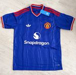 adidas Manchester United Away Shirt Blue Adults Size M Short Sleeve