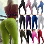 Women Anti-Cellulite Yoga Pants High Waist Fitness Gym Leggings Ruched Trousers