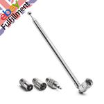 FM Radio Male F Type Telescopic Aerial Antenna 75 Ohm 3.5mm Adapter for Sony