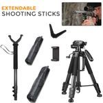 Telescopic Shooting Sticks Hunting Shooting Stand Gun Rest Tripod Stalking Rest