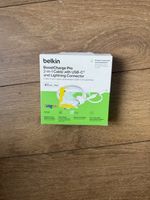 Belkin BoostCharge Pro 2-in-1 Cable with USB-c and Lightening Connector White