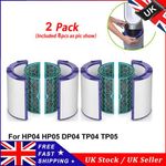 2x for Dyson HP04 TP04 DP04 TP05 Glass HEPA Filter & Activated Carbon Filter