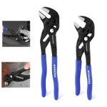 WORKPRO 2Pcs 180mm 250mm Adjustable Pliers Wrench Set,Self Adjusting Jaw Pliers